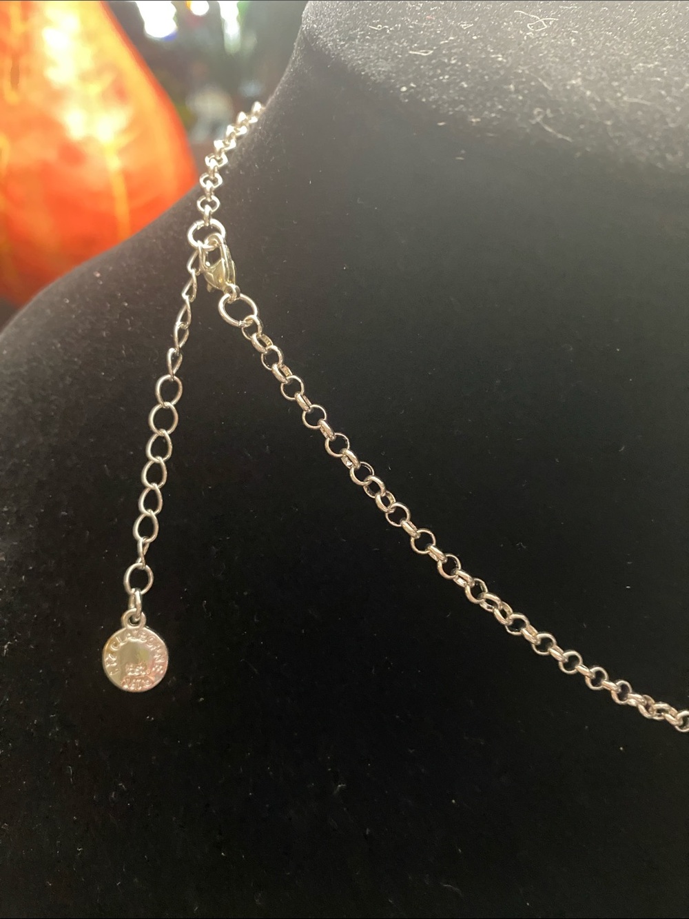 Liz Claiborne  Floral Necklace with Silver Chain - Picture 3 of 3